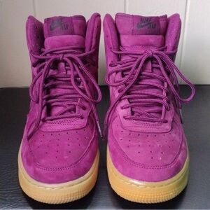 Nike Air Force 1 High WB (GS) Bordeaux Nubuck Leather 6.5y (Women's 8)